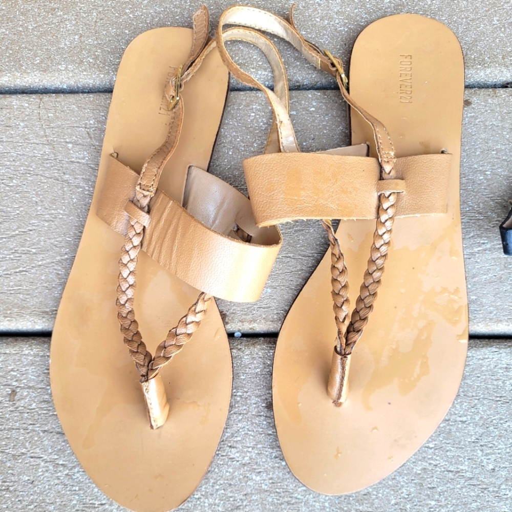Brown strappy sandals